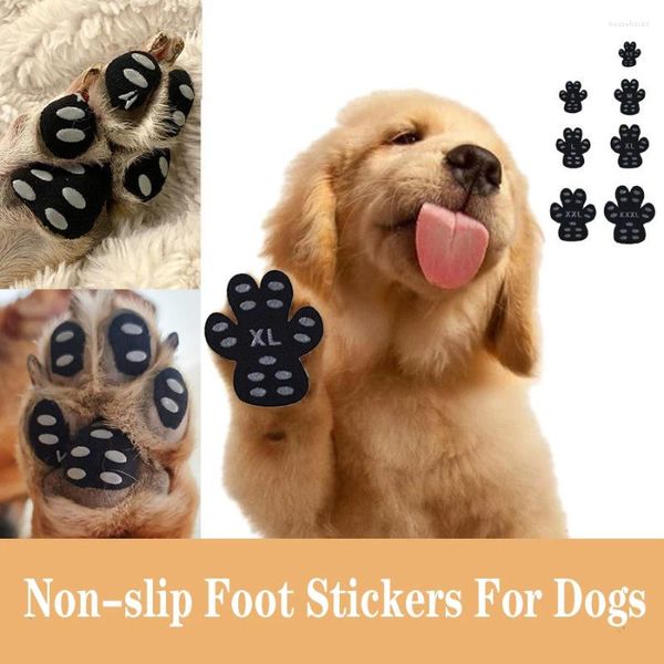 Vestuário para cães protetores de pata à prova d'água para cães antiderrapantes almofadas de tração adesivos adesivos preto rosa azul pet pé remendo durável