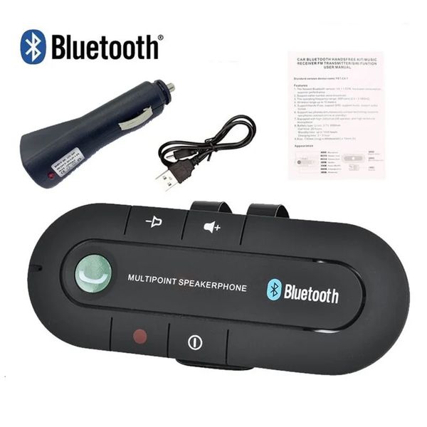 USB Bluetooth Handsfree Автомобильный комплект Беспроводной Ser Телефон MP3 Музыкальный плеер Зажим для солнцезащитного козырька Serphone Зарядное устройство без aux 240126