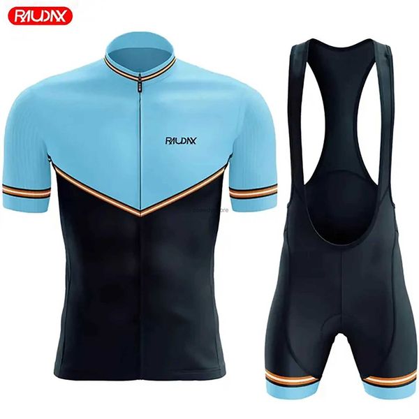 Tracksuits masculinos 2024new verão ciclismo roupas mens curto seves corrida bicyc roupas de secagem rápida mountain bike jersey seth2421