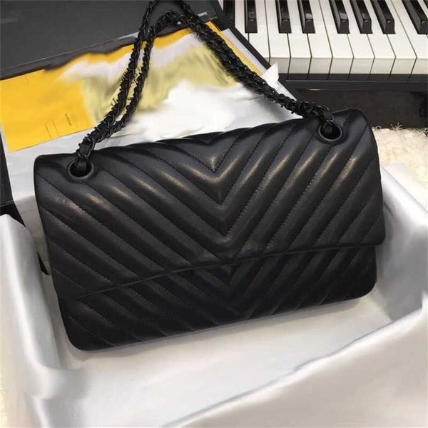 Продать черную дизайнерскую сумку Chian из саржи для женщин, роскошные сумки высокого качества с v-полоской, сумка через плечо, сумки через плечо, кошелек, кошелек 231015