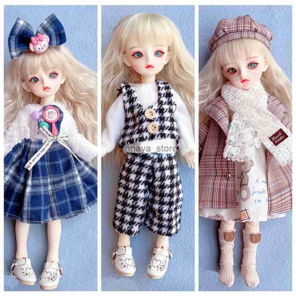 Bonecas 1/6 bjd corpo articulado boneca menina vestir-se brinquedo presente de aniversário 30cm roupas diy moda casual jk uniforme terno acessórios de roupas