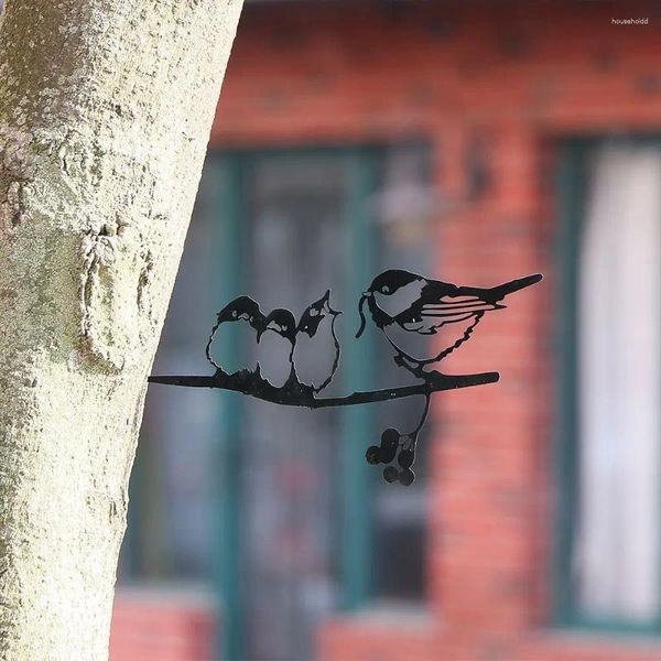 Gartendekorationen, modische Kunst, Outdoor-Dekoration, DIY-Geschenk, Vogel-Ornament, Statuen, Hinterhof-Zweig, Metalltier