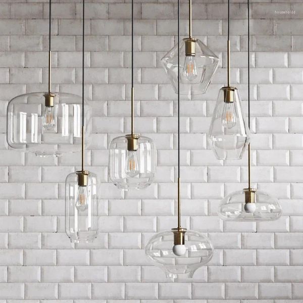 Pendelleuchten, modernes Licht, minimalistisch, klares Glas, Hängelampe, Wohnzimmer, Küche, Esszimmer, Hängelampe, Heimdekoration, Leuchte