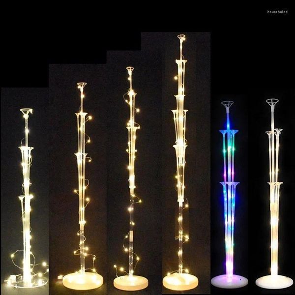 Decorazione per feste 1 set supporto per palloncino supporto per palloncino colonna luce a led mini lampade flash per decorazioni di nozze di compleanno di Natale