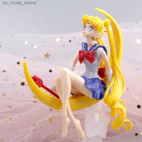 Figuras de brinquedo de ação dos desenhos animados Sailor Moon linda menina água gelo lua kawaii anime figura de ação cena boneca colecionável pvc modelo brinquedo presente de aniversário