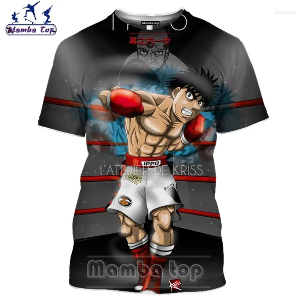 Magliette da uomo Mamba Top Stampa 3D Anime Hajime No Ippo Camicia per uomo Abbigliamento Comic Maglietta da donna Boxer Eagle Village Guard T-shirt Divertimento