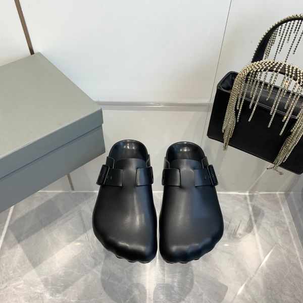 2024 Designer Pantofole da donna marrone nero da donna da uomo domenica mulo rown Cinque dita a forma di punta mulo cinturino in pelle scamosciata fibbia della cintura regolabile sandalo pantofola