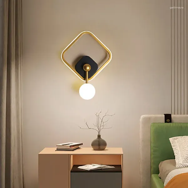 Lâmpadas de parede Long Sconces Nordic Sala de estar Conjuntos de Cristal Sconce Iluminação Velas Acabamentos Modernos Bed Head Lamp