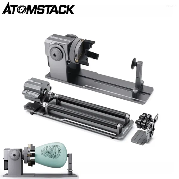 Stampanti Atomstack Maker R1 PRO Mandrino e rullo multifunzione rotanti compatibili con la macchina da taglio per incisione CNC con incisore laser al 95%