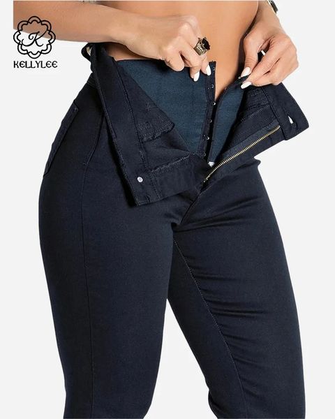 Sawary Jeans Cintura Alta Com Super Lipo Spandex Ultimate To Hip Ratio Feminino Zíper 240127