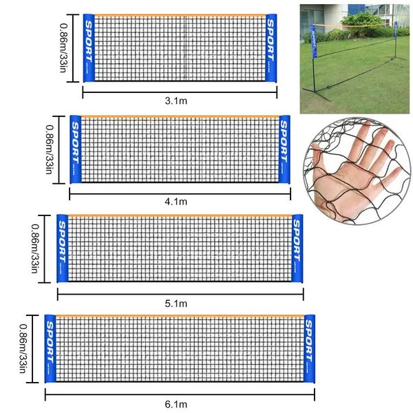 Conjunto de badminton portátil fácil padrão profissional rede vôlei para tênis pickleball treinamento indoor ao ar livre gota 240122