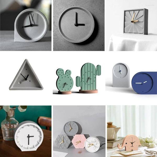 Handwerk Werkzeuge Pinkie Form Beton Schreibtisch Uhr Formen Zement Kreative Büro Und Zuhause Geometrische Nordischen Stil Silikon Design