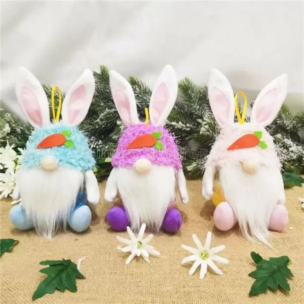 Ostern Gesichtsloses Kaninchen Partybevorzugung Bonbonglas Kreatives Kaninchen Hase Süßigkeiten Aufbewahrungshalter Kinder Ei Geschenke 0202