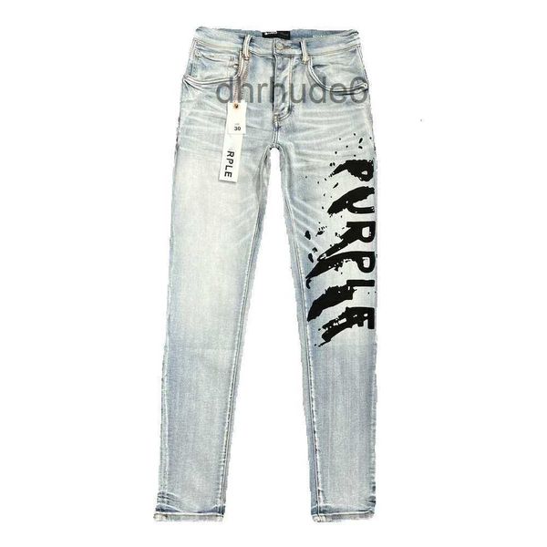 Designer für Männer Frauen Hosen Lila Marke Jeans Sommer Loch Neue Stil Stickerei Selbst Kultivierung und Kleine Füße Mode 1ZWQ