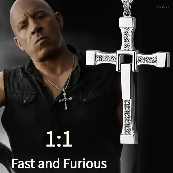 Colares Pingente 2024 Vin Diesel Velozes e Furiosos Aço Inoxidável Dominic Toretto Jesus Cruz Colar Para Homens Cadeia Dar Presentes