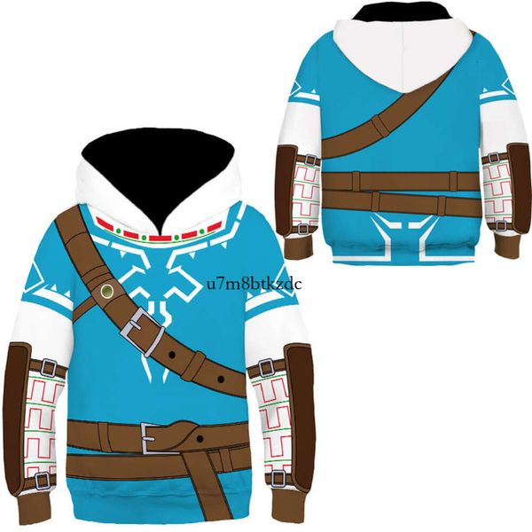 Lenda de zelda moda moletom com capuz link conjunto outono e inverno manga comprida moletom cosplay traje 14