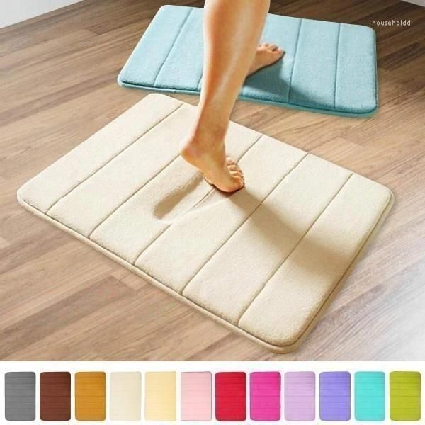 Tappeti Tappetino da bagno Assorbimento d'acqua Tappeto da bagno Corallo in pile Memory Foam Porta della cucina Tappeto da pavimento 40x60 cm