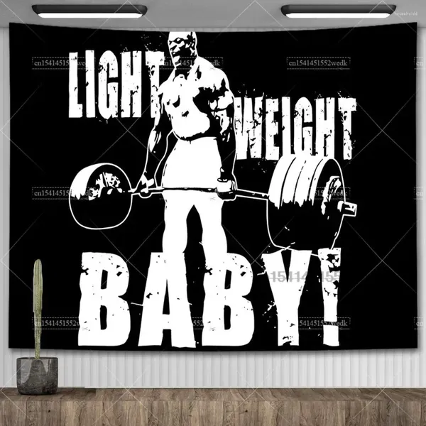 Arazzi Peso leggero Baby Ronnie Coleman Arazzo PALESTRA Motivazione Bodybuilding Sfondi Decorazioni da parete Poster Arazzi estetici Macrame