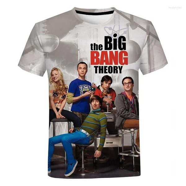 Erkek Tişörtleri Big Bang Teorisi 3d Baskılı T-Shirt Erkekler/Kadınlar Moda Günlük Komik Harajuku Stil Sokak Giyim Büyük Boy Üstler