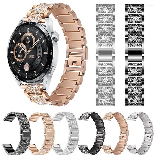 Uhrenarmbänder 20/22 mm Diamant-Damenarmband für Huawei GT 3 46 mm 42 mm Armband HONOR Magic 2 GS Pro ES Armband Uhrenarmbänder