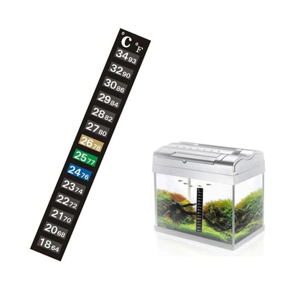 Temperaturinstrumente Großhandel Aquarium-Thermometer-Instrumente Innenaquarium Temperaturerfassung Farbdatenstreifensensor Sticke Dheiv