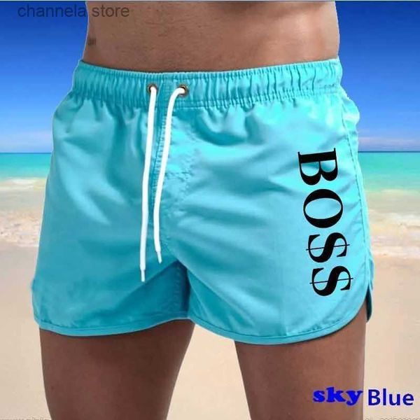 Shorts masculinos maiôs homem 2024 verão praia shorts malha forrado roupa de banho shorts masculino masculino troncos de natação terno de banho roupas esportivas t240202