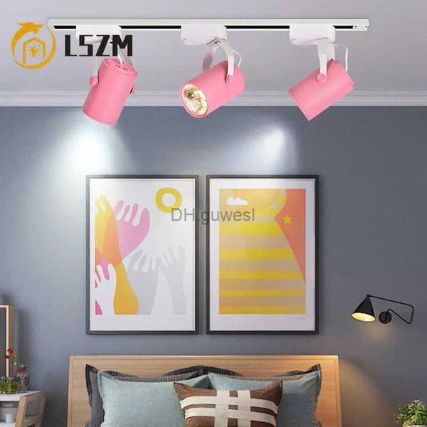 Schienenleuchten, Schienenlicht, COB-Spots, LED-Macaron-Schienenlampe, Strahler, 7 W, 12 W, LED-Beleuchtung, Schienenbefestigung, 220 V für Zuhause, Wohnzimmer, Küche, YQ240124