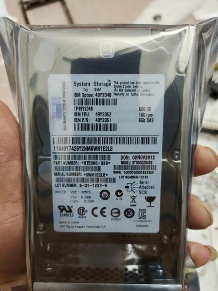 Cabos de computador para disco rígido 49y2048 49y2051 49y2052 600gb 2.5 em 10k sas 6g ds3524 hdd