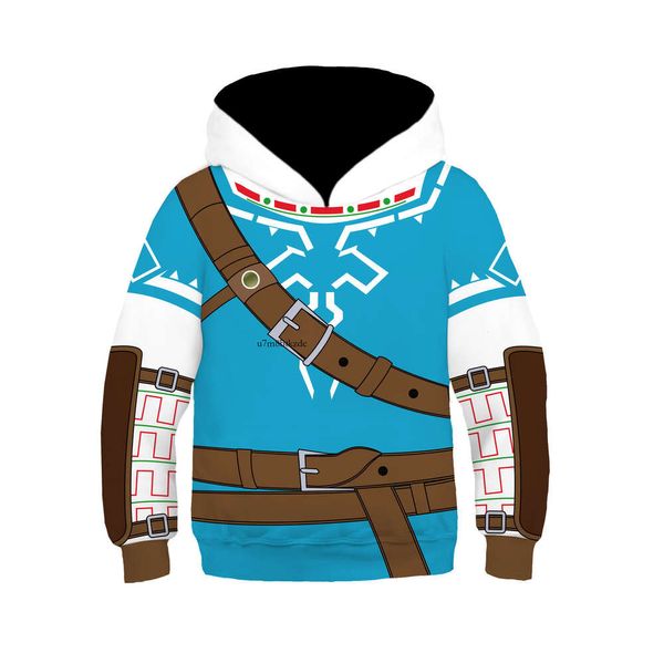 Lenda de zelda moda moletom com capuz link conjunto outono e inverno manga comprida moletom cosplay traje 36