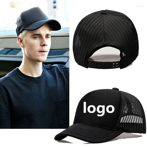 Бейсбольные кепки высокого качества, шляпа дальнобойщика на заказ LOOG, хлопковая бейсболка Snapback, пляжная для мужчин и женщин, хип-хоп, сетка для папы с веревкой, черный цвет