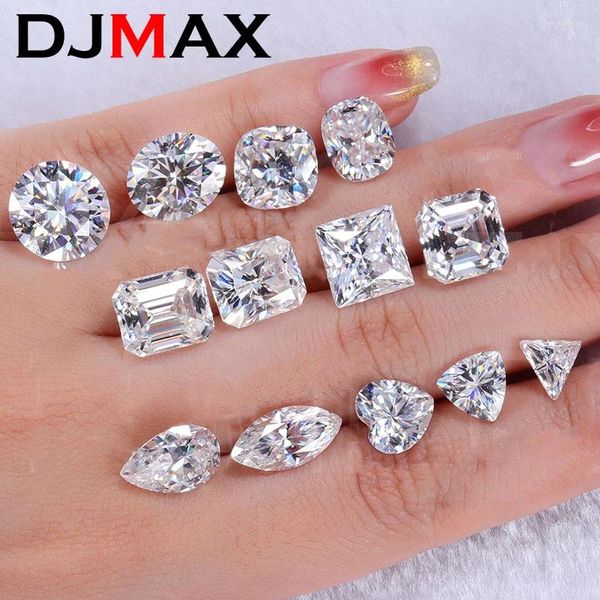 Свободные драгоценные камни 2024 DJMAX, множественная форма сердца, сияющая огранка, муассанит, бриллиант, редкий треугольный камень, супер белый, сертифицированный