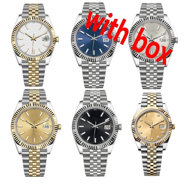 Datejust orologio da uomo relojes orologi da donna firmati di alta qualità 36/41mm automatico 28/31mm movimento al quarzo montre orologio di lusso impermeabile in acciaio inossidabile xb03 C23