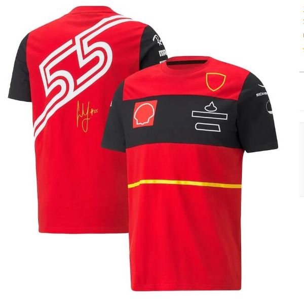 Camiseta nova f1 camisa polo camisas motorsport driver vermelho t camisa verão t camisas