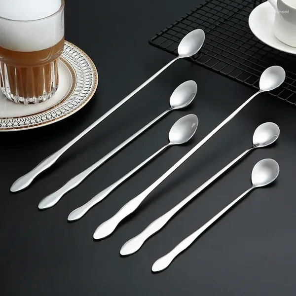Set di stoviglie Cucchiaio da zucca creativo in acciaio inossidabile con manico lungo adatto per mescolare condimenti per caffè Bar Dessert Tè Regali squisiti