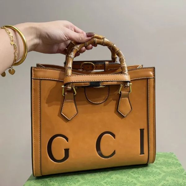 Классический итальянский бренд Diana, роскошная дизайнерская сумка через плечо, роскошная винтажная женская сумка-тоут с бамбуковой ручкой, сумка из натуральной кожи, женская сумка на плечо в стиле ретро