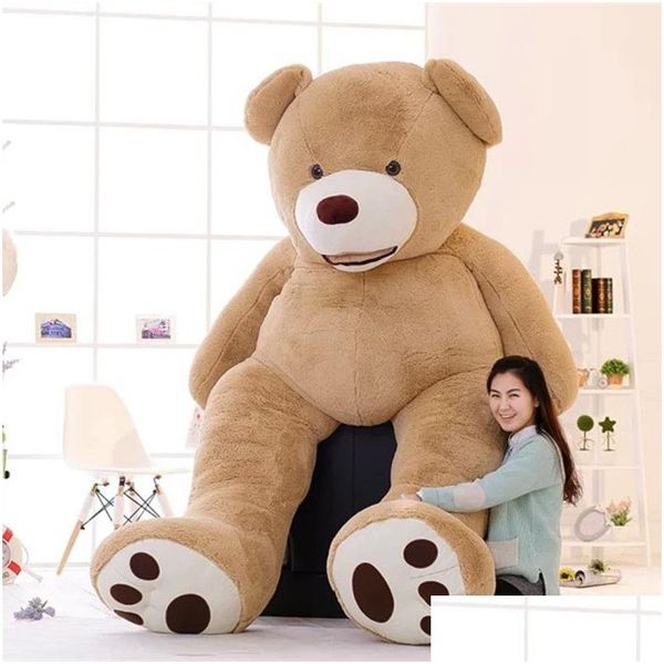 Animais de pelúcia enchidos 1 pc adorável enorme tamanho 130 cm EUA Nt Bear Skin Teddy Hl alta qualidade preço de atacado vendendo presente de aniversário para Gi Dhsph