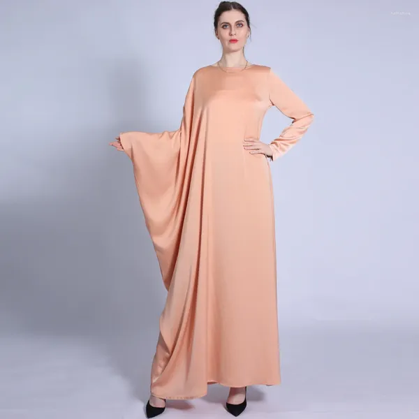 Vestidos casuais áfrica turquia muçulmano abaya vestido mulheres batwing manga vintage festa de noite sólida elegante marrocos caftan