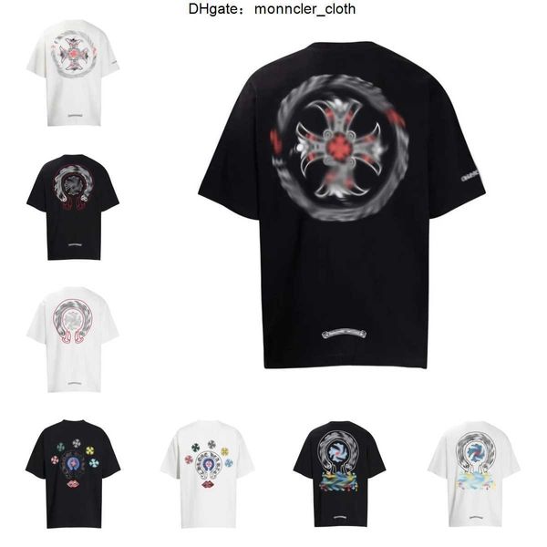 Moda CH Abbigliamento Designer Tees Luxury Casual Tshirt 2023ss Heart Cro Sex Records Graffiti Limited Sanscrito Manica corta Prezzo Uomo Donna T-shirt in vendita Z032