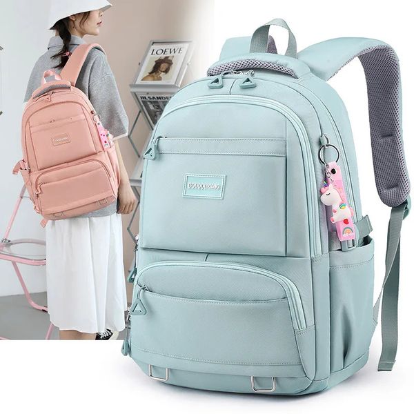 Zaino di grande capacità in nylon impermeabile borsa da scuola per ragazze zaino per scuola superiore letteratura zaino da donna 240202