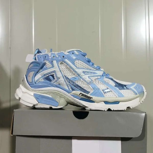 Designer de luxo Marca Track Runners 7.0 Homens Designer Sapatos Mulheres Graffiti Branco Azul Laranja Preto Multicolor Mens Sapatos Treinadores Tamanho Grande Sapatilhas Sapatos de Ginástica 881