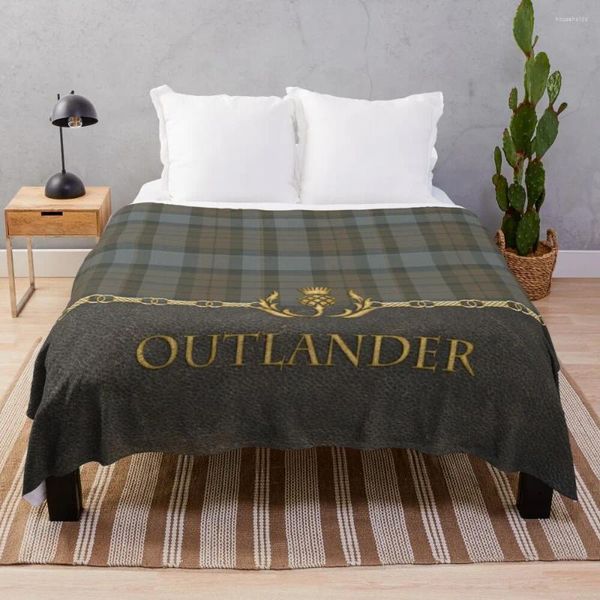 Coperte in pelle e tartan - Coperta da tiro Outlander II per divano soffice grande