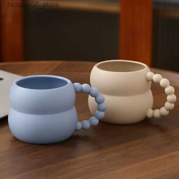 Canecas 250ml Creative Cerâmica Caneca Handmade Cute Coffee Cup Nordic Home Decor Personalizado Casal Canecas Presente Leite Chá Copos Drinkware Q240202