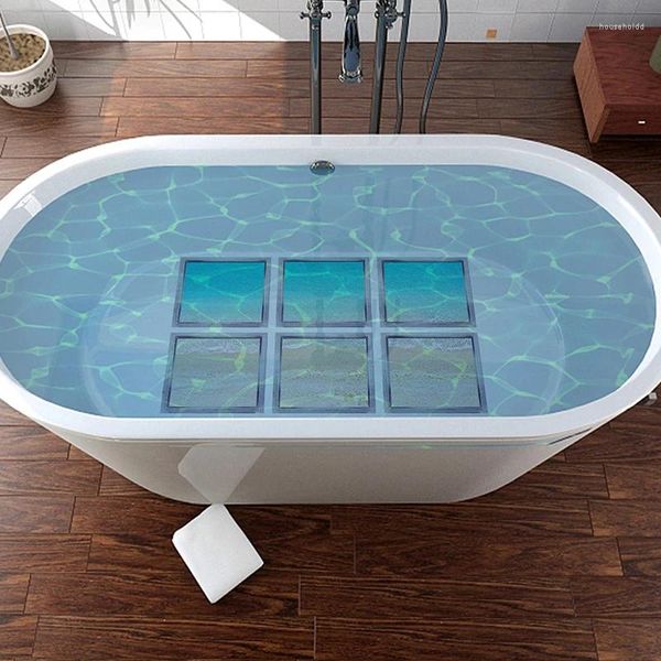 Tapetes de banho 6 pc/set adesivos antiderrapantes adequados para banheira chuveiro piscina barco escadas casa acessórios de decoração de banheiro