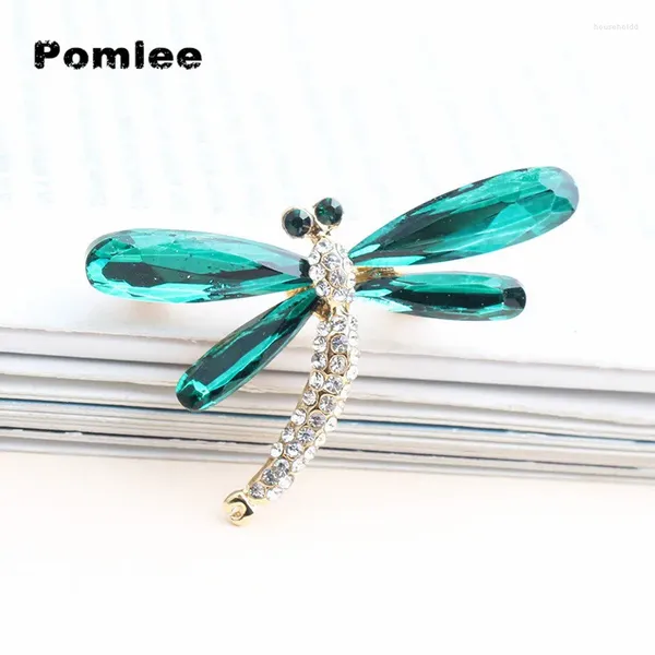 Broschen Pomlee Nette Libelle Brosche Mode Gänseblümchen Für Frauen Tier Schmuck Lustige Winter Design Hohe Qualität 2024