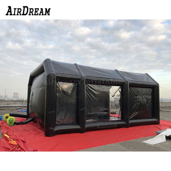 Tenda e garage per verniciatura gonfiabile per cabina di verniciatura per auto gonfiabile sigillata ad aria per officina mobile portatile da 9x5x3,5 mH (30x16,5x11,5 piedi) all'ingrosso in vendita