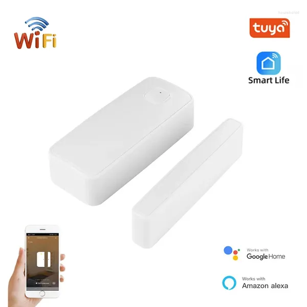 Controllo domestico intelligente Tuya WiFi Sensore porta Finestra Aperta Chiusa Rilevatori APP Funziona con Google Alexa Life