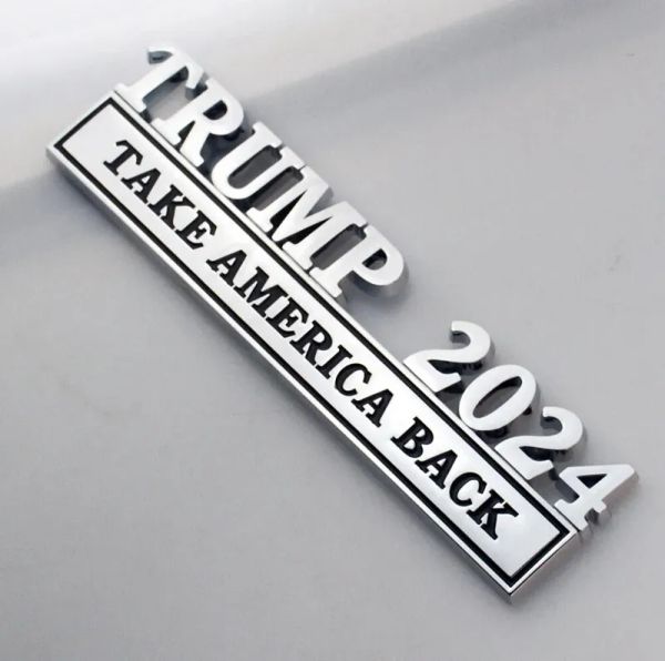 2024 Metal Trump Take America Back Car Badge Sticker Dekoration 4 Farben 0202