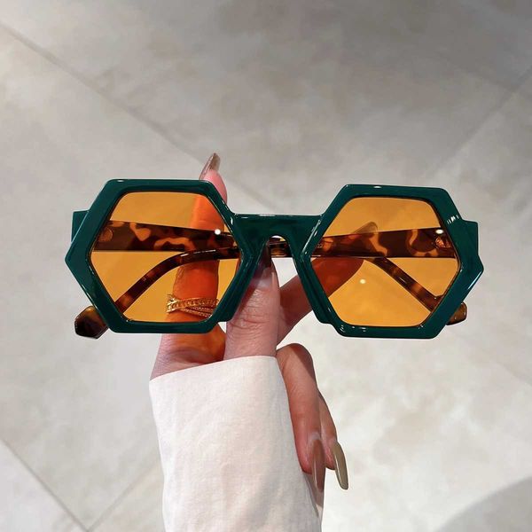 Солнцезащитные очки KAMMPT, винтажные солнцезащитные очки, мужская мода, новые винтажные многоугольные тени для век, модный дизайн бренда, солнцезащитные очки UV400 с градиентом J240202
