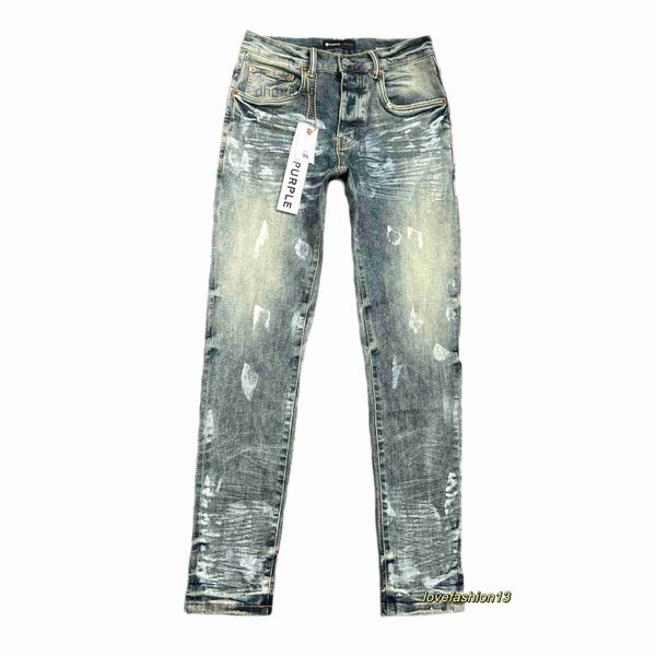 Jeans viola Nuovo stile Consegna rapida da Spot Fashion Ksubi Marchio Elastico Casual Esclusivo Versione corretta Uomo Estate TJ9V