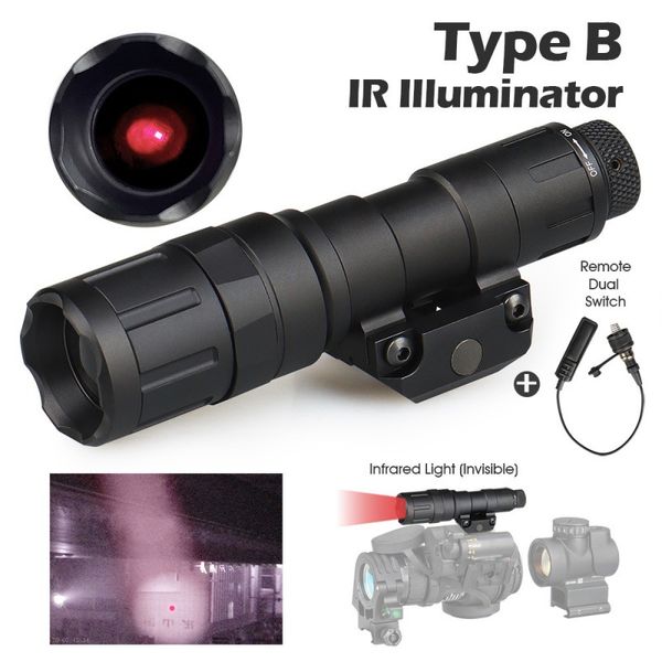 Sports Outdoor 850 Nm Long Range Flashlight Night Vision Dispositivo ausiliario Dispositivo Light B